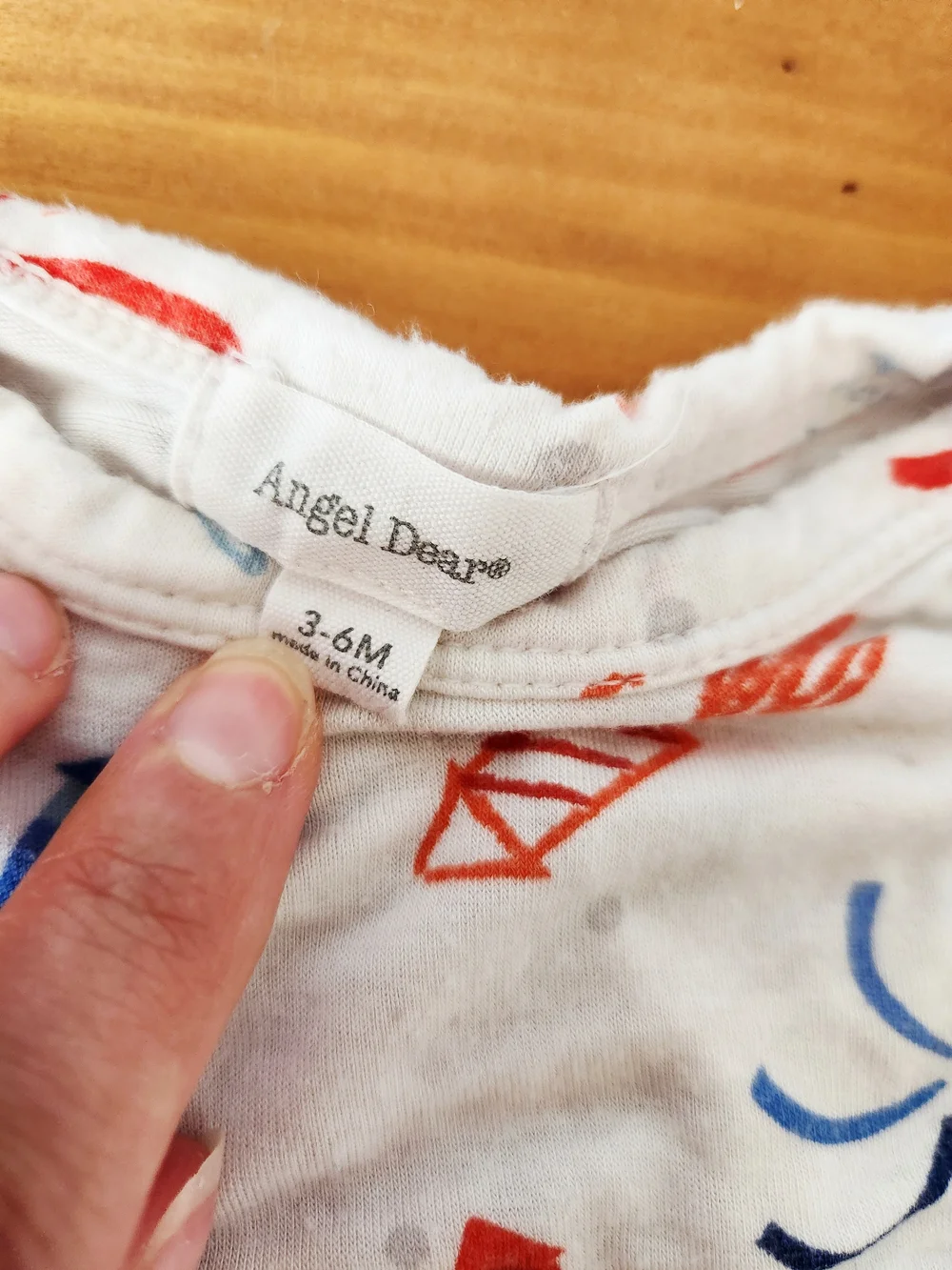 Angel Dear 3-6 Month Bamboo Firework Print Onsie